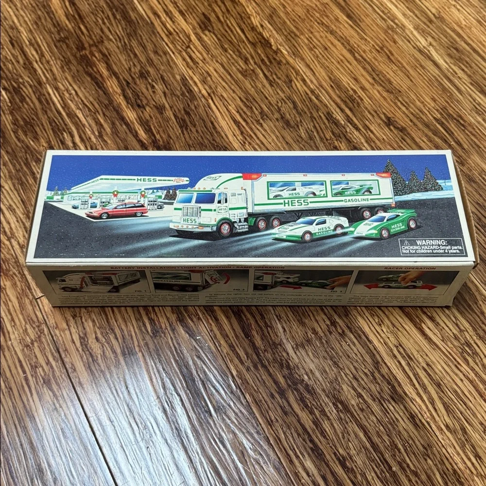 Vintage Hess 1997 Toy Truck and Racers collectible new in box